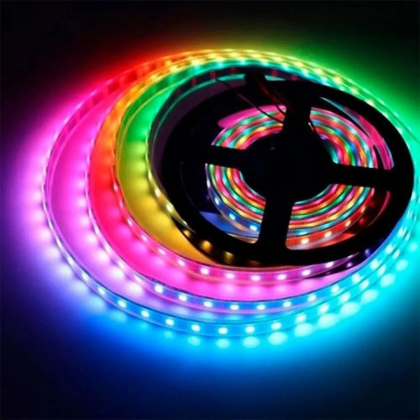 Многоцветная светодиодная лента 3528 RGB длиной 5 м с пультом управления и блоком питания
