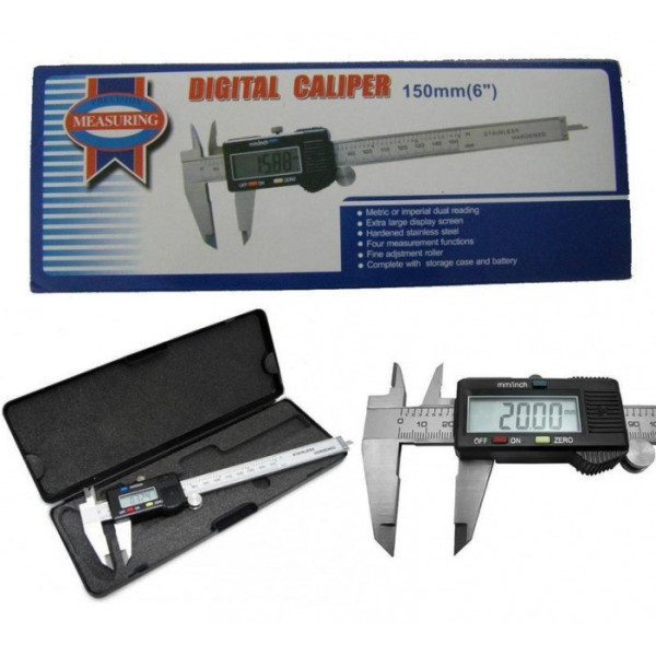 Цифровой электронный штангенциркуль Digital Caliper с LCD дисплеем и микрометром в кейсе