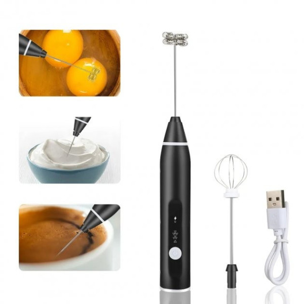 Ручной капучинатор Milk Frother аккумуляторный USB мини миксер для вспенивания молока
