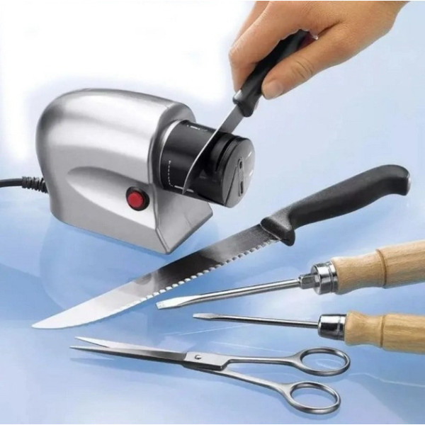 Электрическая точилка Knife Sharpener для ножей и ножниц от сети с точильным инструментом