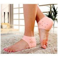 Силіконові накладки на п'яту протектор для п'ят від мозолів натоптнів і тріщин тілесного кольору