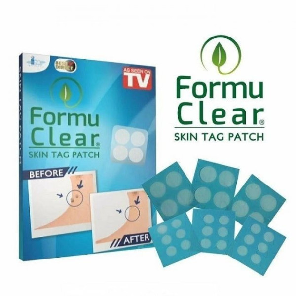 Бактерицидные прозрачные пластыри Formu Clear круглой формы для удаления папиллом и бородавок, 30 шт
