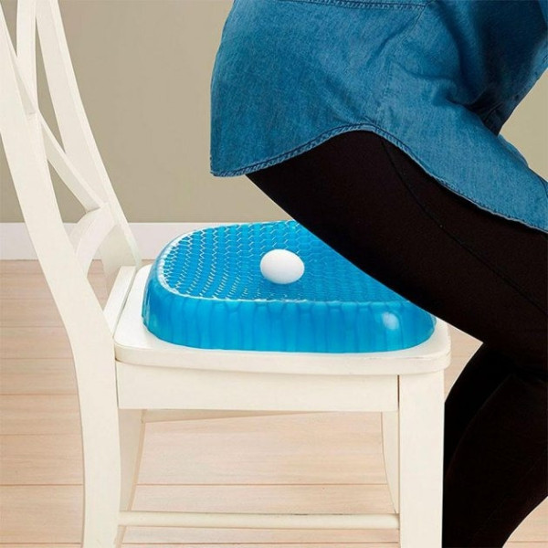 Ортопедическая гелевая подушка для сидения Egg Sitter с чехлом для разгрузки позвоночника