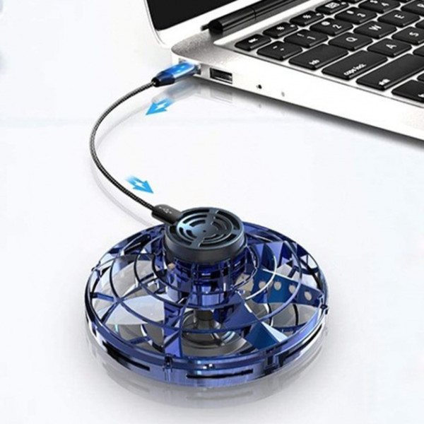 Летающая тарелка-спиннер FLY с USB зарядкой, игрушка для детей, тип куля из пластика на аккумуляторе