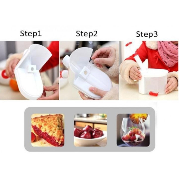Машинка Cherry Pitter для удаления косточек из вишни, черешни, маслин и оливок с ёмкостью для сбора