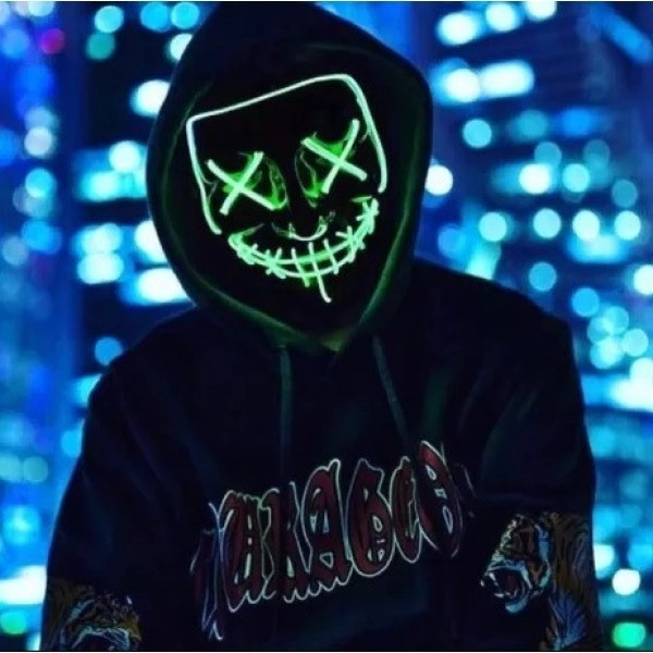 Маска неоновая Purge Mask Судная ночь ABC для карнавала унисекс