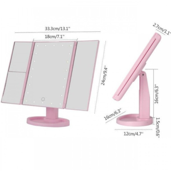 Настольное косметическое зеркало Superstar Magnifying Mirror с LED-подсветкой и увеличением