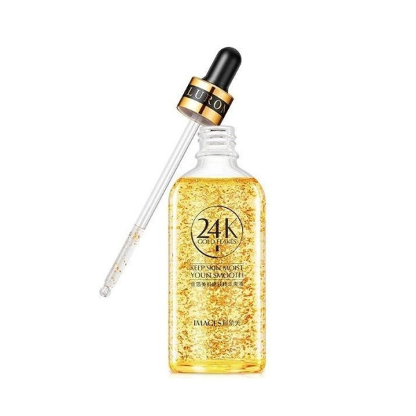 Сыворотка антивозрастная для лица Images с частицами золота 24K Gold Flakes для подтягивания и увлажнения