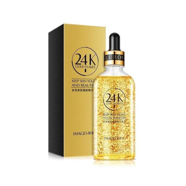Сыворотка антивозрастная для лица Images с частицами золота 24K Gold Flakes для подтягивания и увлажнения