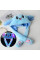 Шапка с подсветкой Pikachu toys soft toys with led с двигающимися ушками голубая
