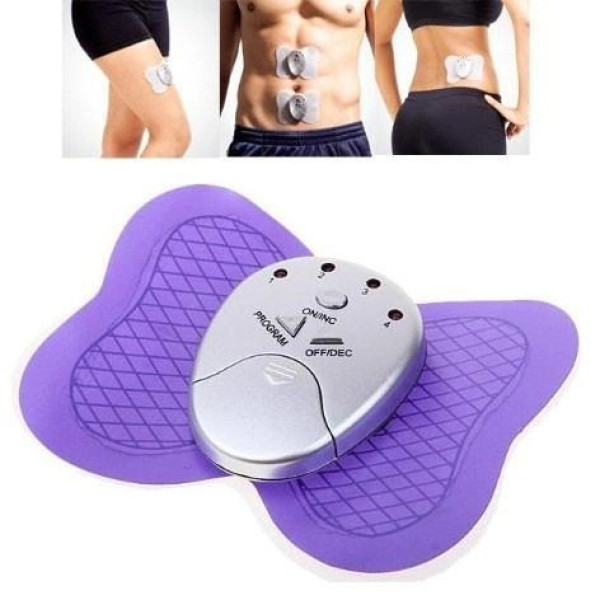 Миостимулятор массажер бабочка Butterfly Small XM-1002 Purple для ног, плеч, рук, спины, бедер и ягодиц на бат