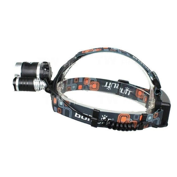 Фонарь Bailong RJ-3000 с тремя светодиодами Cree T6+2Q5, мощный, на батарейках с ремешком и режимами работы