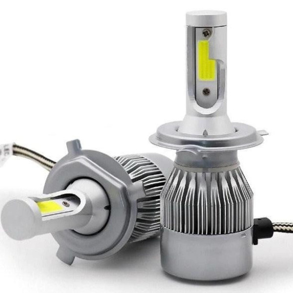 Светодиодные автомобильные LED лампы C6 H4 5538 30 Вт 5500 Лм для ближнего и дальнего света комплект