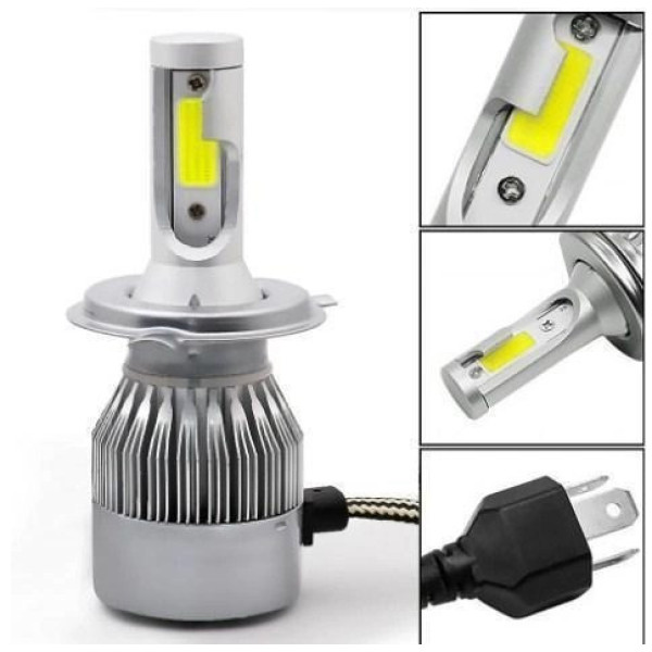 Светодиодные автомобильные LED лампы C6 H4 5538 30 Вт 5500 Лм для ближнего и дальнего света комплект
