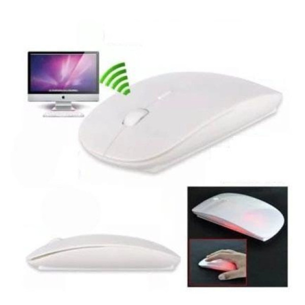 Беспроводная компьютерная мышь Wireless Mouse белого цвета с USB-подключением 2.4G
