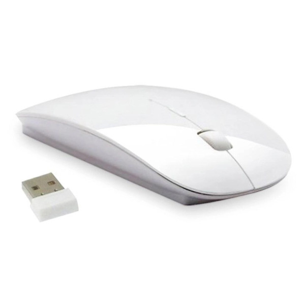 Беспроводная компьютерная мышь Wireless Mouse белого цвета с USB-подключением 2.4G