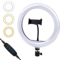 Кольцевая лампа с держателем для телефона Ring Fill Light 26 см без штатива