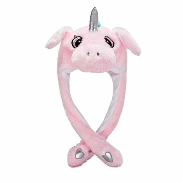 Шапка с подсветкой и двигающимися ушками единорога Pikachu toys soft toys with led