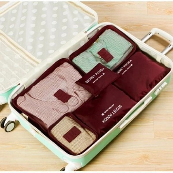 Комплект из 6 дорожных органайзеров Secret Pouch для хранения одежды и белья