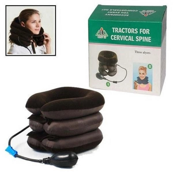 Ортопедическая надувная подушка-воротник для шеи с насосом Unic Tractors For Cervical Spine