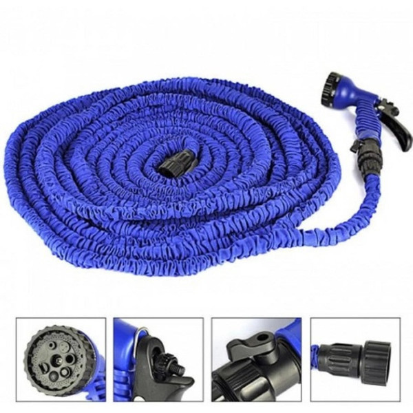 Садовый шланг для полива Magic Hose с распылителем, саморастягивающийся, 22,5 м