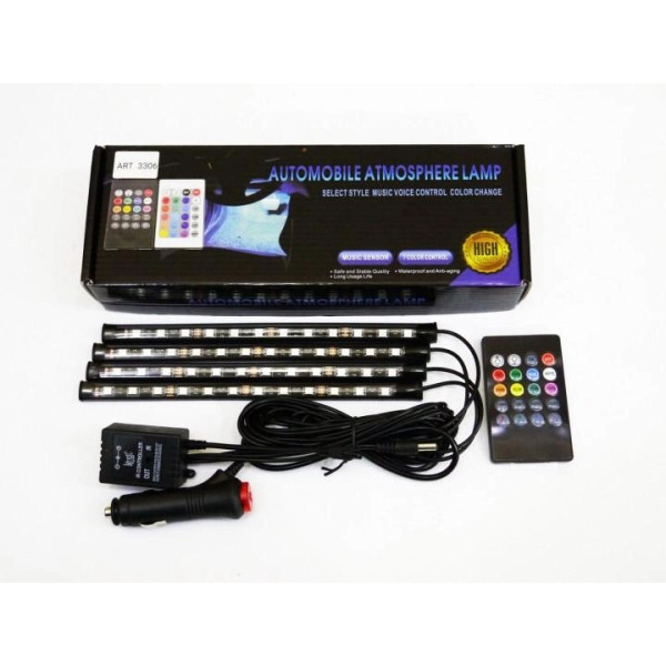 Влагозащитная цветная RGB LED подсветка AMBIENT HR-01678 для салона автомобиля