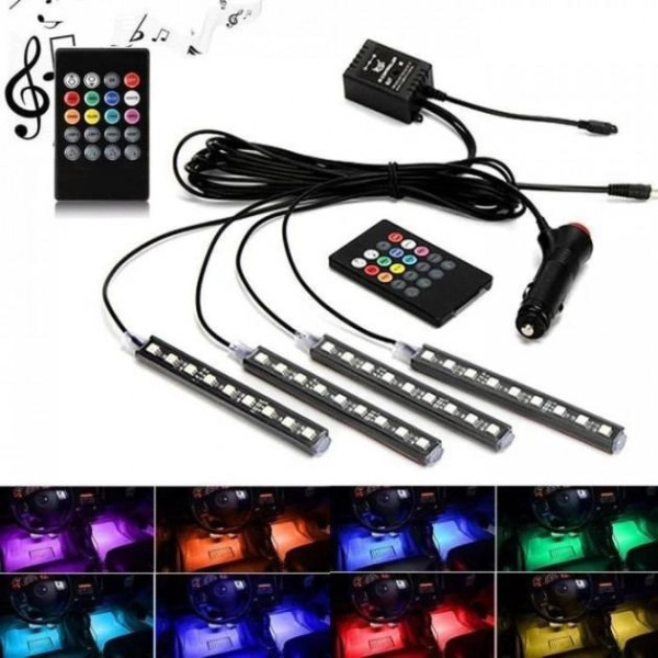 Влагозащитная цветная RGB LED подсветка AMBIENT HR-01678 для салона автомобиля