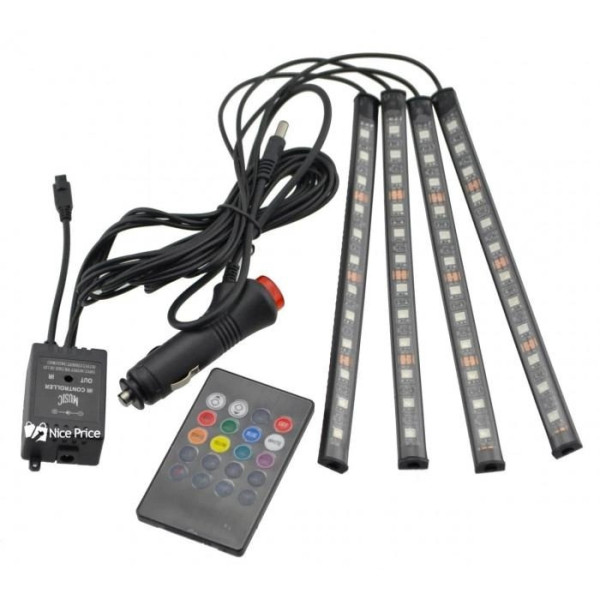 Влагозащитная цветная RGB LED подсветка AMBIENT HR-01678 для салона автомобиля