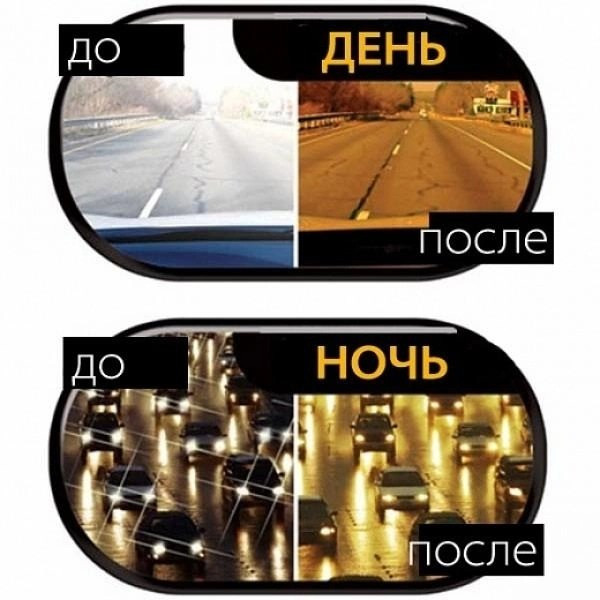 Антибликовые очки HD Vision WrapArounds Day & Night 2в1 с складной оправой и градиентными линзами