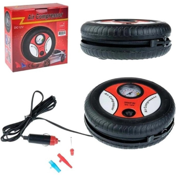Автомобильный электрический компрессор Air Compressor DC12V 260 PSI для подкачки колес и мячей