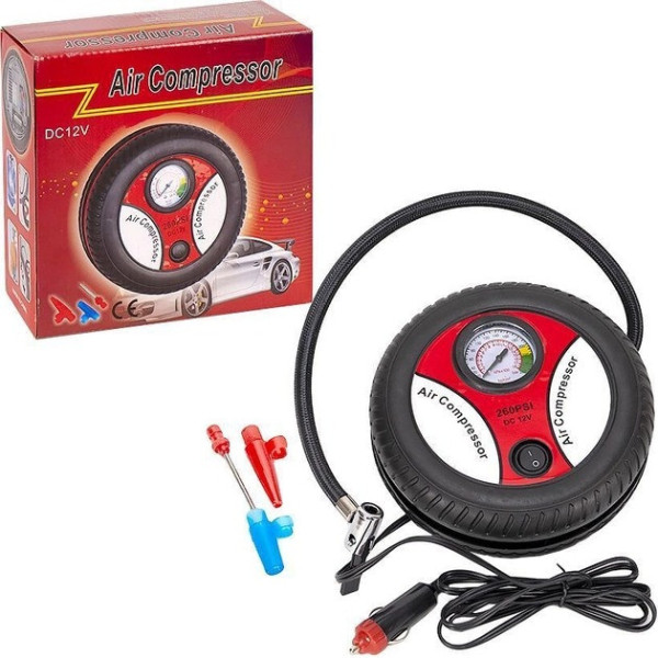 Автомобильный электрический компрессор Air Compressor DC12V 260 PSI для подкачки колес и мячей