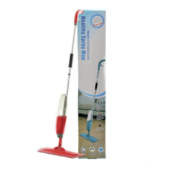 Швабра Spray Healthy Mop 3в1 с распылителем и двойной щеткой, длинная ручка для управления разбрызгиванием