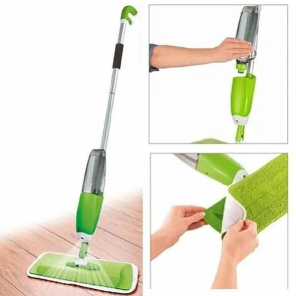Швабра Spray Healthy Mop 3в1 с распылителем и двойной щеткой, длинная ручка для управления разбрызгиванием