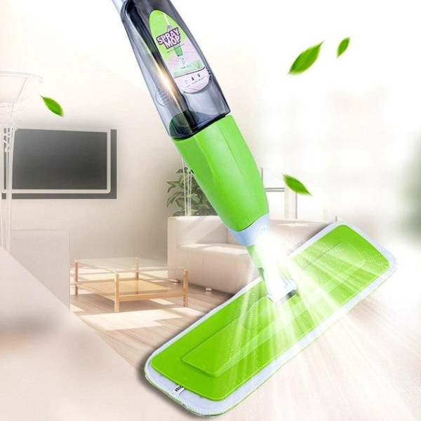 Швабра Spray Healthy Mop 3в1 с распылителем и двойной щеткой, длинная ручка для управления разбрызгиванием