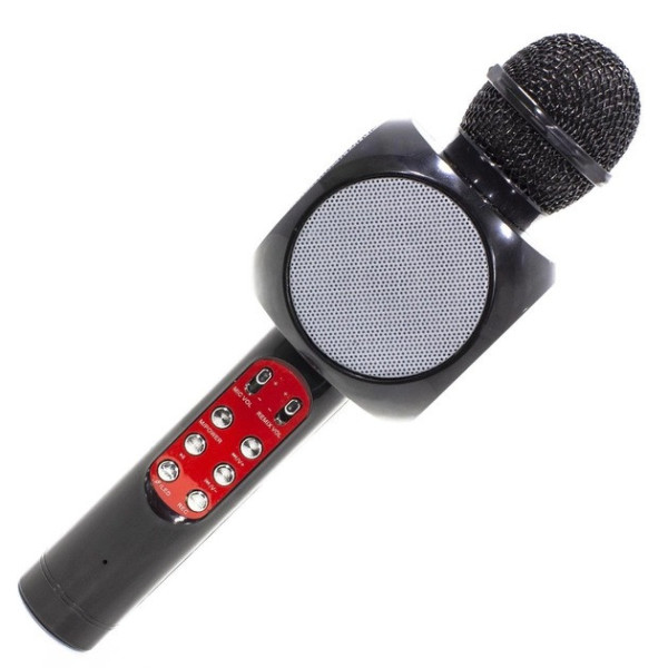 Микрофон для караоке с динамиком WSTER WS-1816 Bluetooth USB AUX FM беспроводной