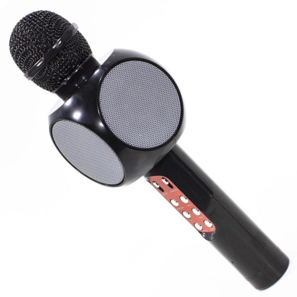 Микрофон для караоке с динамиком WSTER WS-1816 Bluetooth USB AUX FM беспроводной