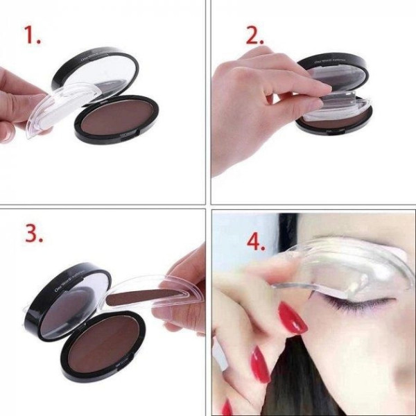 Тени для бровей 3 Second Brow Eyebrow Stamp-Perfect Natural-Looking Eye коричневый штамп-пудра
