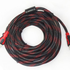 Кабель шнур HDMI 15 м, з посиленим обвитком і фільтрами, HDMI дріт від комп'ютера до телевізора
