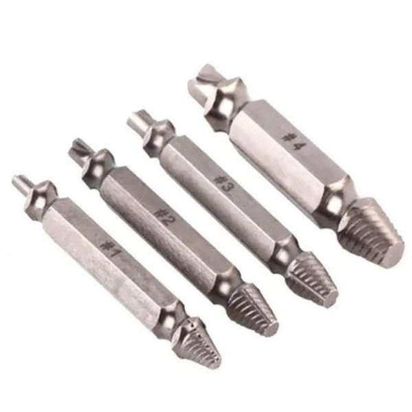 Набор экстракторов Easy Out Tool для извлечения сломанных саморезов и болтов с двусторонними битами