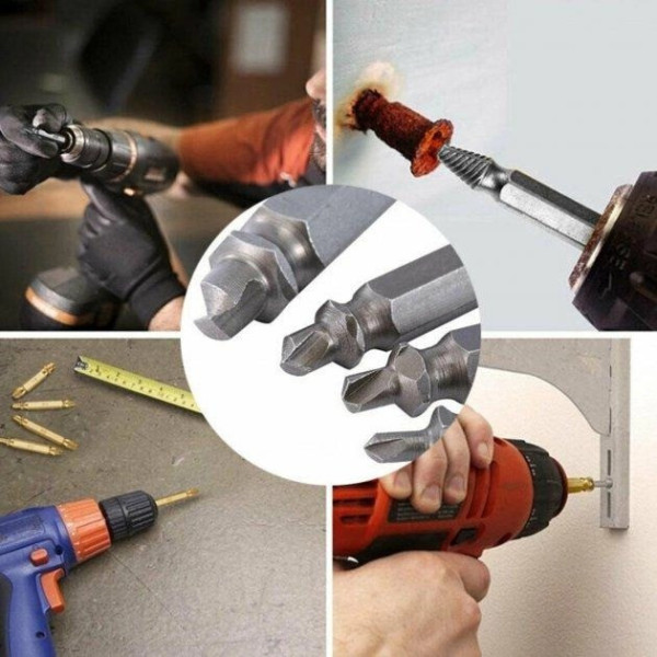 Набор экстракторов Easy Out Tool для извлечения сломанных саморезов и болтов с двусторонними битами