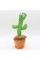Говорящий танцующий кактус Dancing Cactus 31 см с подсветкой и 120 песнями зелёного цвета
