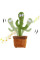 Говорящий танцующий кактус Dancing Cactus 31 см с подсветкой и 120 песнями зелёного цвета