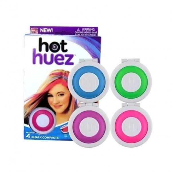 Цветная временная пудра для волос Hot Huez с разноцветными красителями и тенями для детей