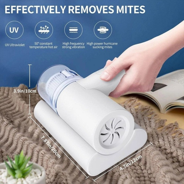 Ручной портативный беспроводной аккумуляторный пылесос Dust Suction Mite Remover для сухой и паровой уборки