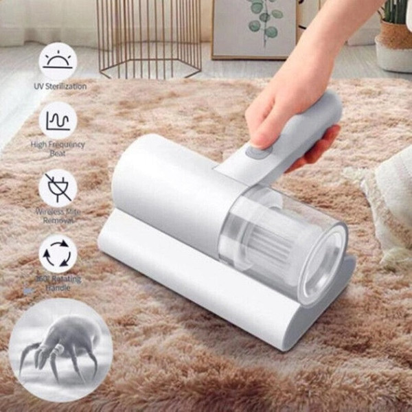 Ручной портативный беспроводной аккумуляторный пылесос Dust Suction Mite Remover для сухой и паровой уборки