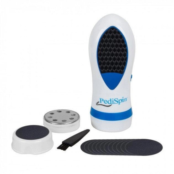 Пемза электрическая Pedi Spin Pro с односторонней пилкой и сменными лезвиями для педикюра и пяток
