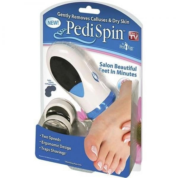 Пемза электрическая Pedi Spin Pro с односторонней пилкой и сменными лезвиями для педикюра и пяток