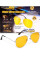 Антибликовые желтые очки Night View Glasses для водителей с ночным видением и складной оправой