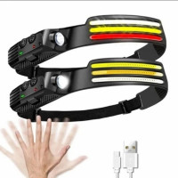 Фонарь налобный гибкий на аккумуляторе COBA CB-689-3 с датчиком движения и USB
