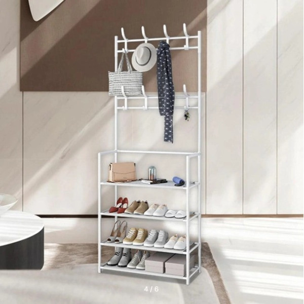 Вешалка напольная New simple floor clothes rack с подставкой для зонтов на ножках